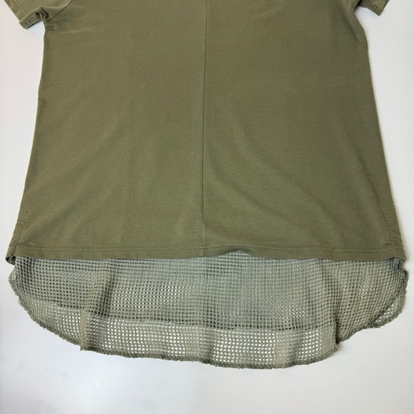 Unknown New York Olive Green Mesh Drop Tail T Shirt Men’s Size XL - Picture 2 of 13